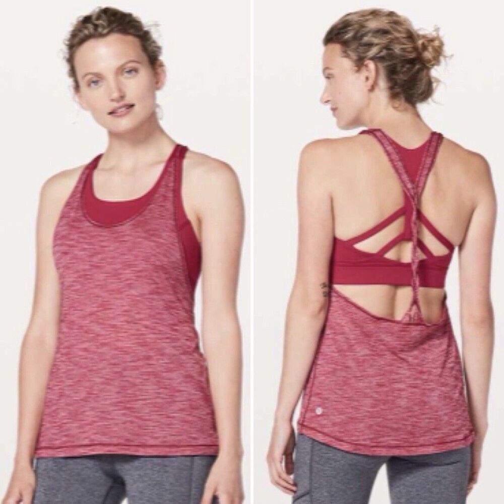 EUC Lululemon Twist & Toil Tank Red Size 8